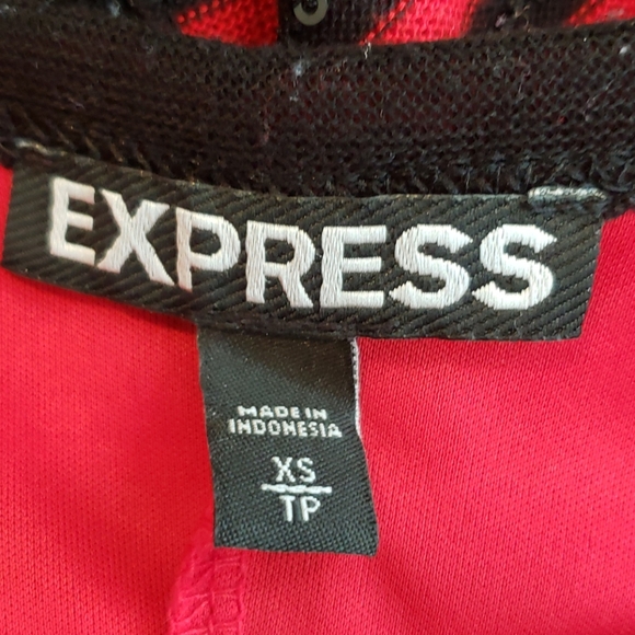 Express Red and Black Bodycon Dress - Picture 3 of 4